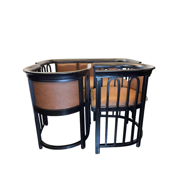 Vienna Secession Bentwood Salon Suite by Josef Hoffmann for Jacob & Josef Kohn, 1890s, Set of 3 For Sale - Image 6 of 13