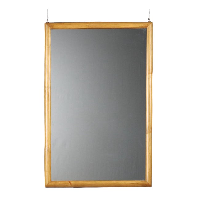 Mirror with Bamboo Frame, 1980s For Sale