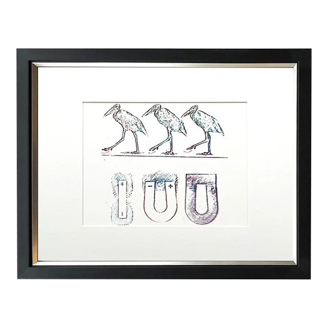 Max Ernst Original Lithograph Untitled 1970 Framed For Sale