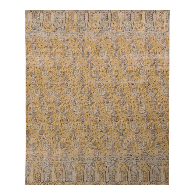 Rug & Kilim’s Oversized Parker Rug in Yellow, 12x18 For Sale