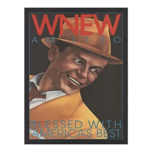 Bob Lee Hickson 'WNEW Frank Sinatra' Red,Blue Offset Lithograph