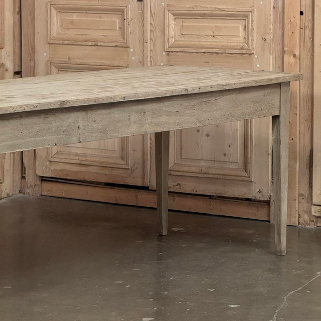 Ecru 18th Century Country French Louis XVI Period Rustic Elmwood Dining Table For Sale - Image 8 of 18