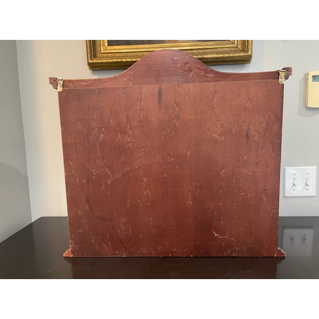 Vintage Wood Wall Mounted Curio Display Cabinet For Sale In Boston - Image 6 of 6