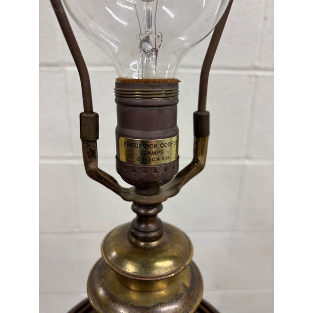 Vintage Frederick Cooper Chicago Mahogany Urn Shaped Table Lamp For Sale - Image 9 of 13
