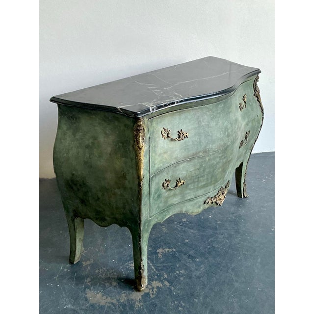 Vintage Regency Gilt Tipped Bombe Chest For Sale - Image 12 of 12