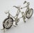 Vintage Italian Handmade Genuine Silver & Rubber Wheels Large Tandem Bicycle Miniature Figurine Made in Arezzo Tuscany For Sale - Image 6 of 10