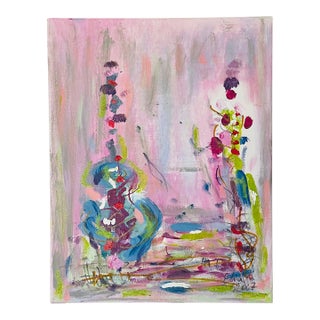 Abstract Painting on Canvas by Elia Pink Malca’s For Sale