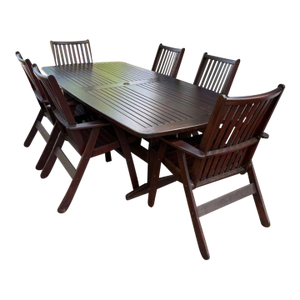 Jensen Outdoor Dining Set With Umbrella
