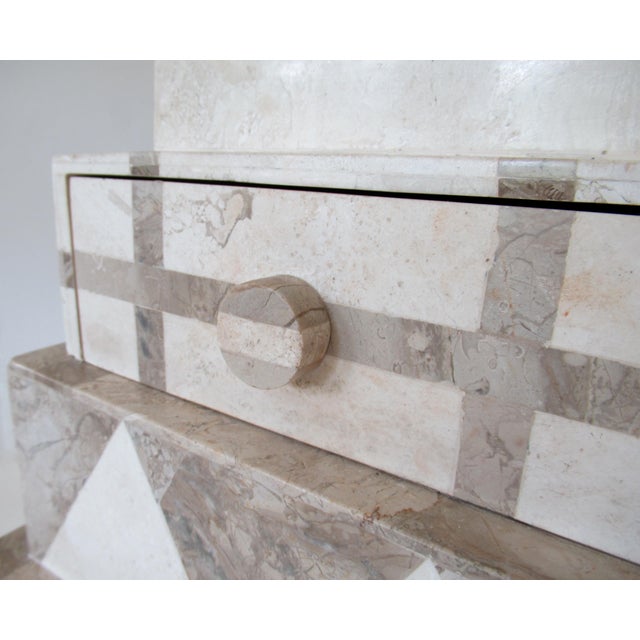 Circa 1970's-80's Renoir Tessellated Stone 4-Tiered Lidded & Drawers Jewelry Box For Sale - Image 9 of 12