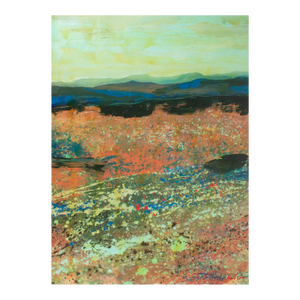 1980s Abstract Acrylic Landscape by Harry Hilson
