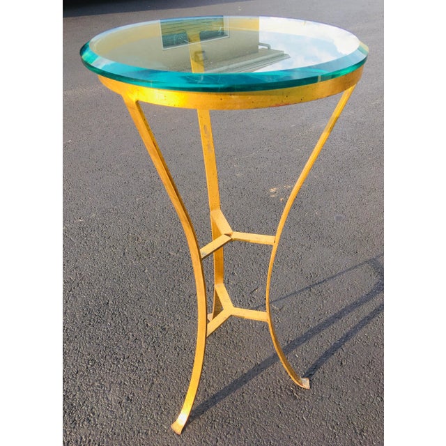 Vintage Regency Style Gilded Wrought Iron Pedestal Stand. For Sale - Image 11 of 11