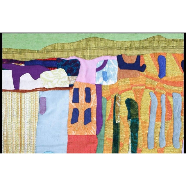 Red Signed Codina Appliqué Tapestry, Vintage Textile Wall Art For Sale - Image 8 of 10