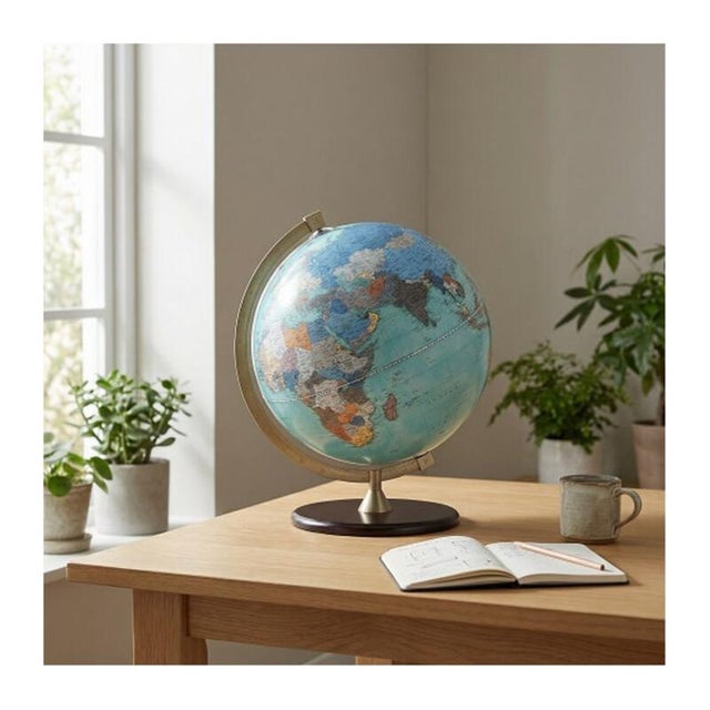 Contemporary James Cook Aquamarine Globe by Zoffoli Mappamondi For Sale - Image 3 of 9