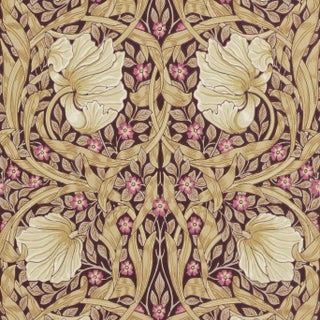 Morris & Co Pimpernel Wallpaper in Fig/Sisal - a Sample For Sale