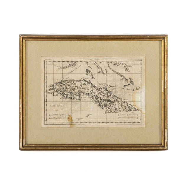 Beige Map of the Island of Cuba by Rigobert Bonne, 1780 For Sale - Image 8 of 8