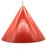 Vintage Scandinavian Cone Pendant Lamp in Red Enamel & Ceramic in the style of Louis Poulsen, 1960s For Sale - Image 15 of 15