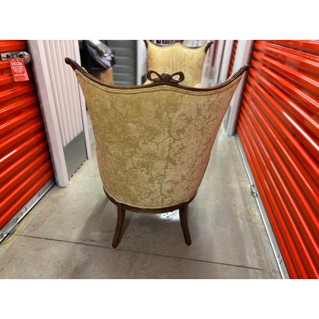 1930s 1930s Pair of Beautifully Carved Mahogany Vintage Arm Chairs For Sale - Image 5 of 12