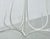 Original Irish $2192, stylish Currey & Company Modern White Metal Passion Chandelier, showroom floor sample