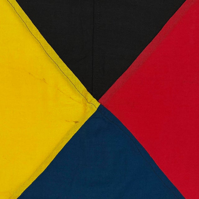 Vintage Sewn Nautical Signal Flag For Sale - Image 4 of 4