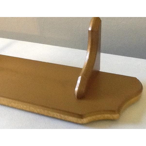 Vintage Gold Wood Wall Shelves With Plate Groove Chairish