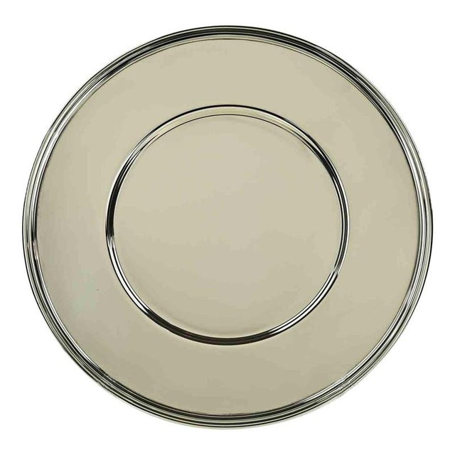 1970s Vintage Silver Plated Serving Plate, Italy, 1970s For Sale - Image 5 of 5