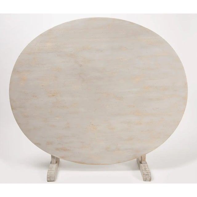 Vintage French Painted Oval Wine Table For Sale - Image 4 of 7
