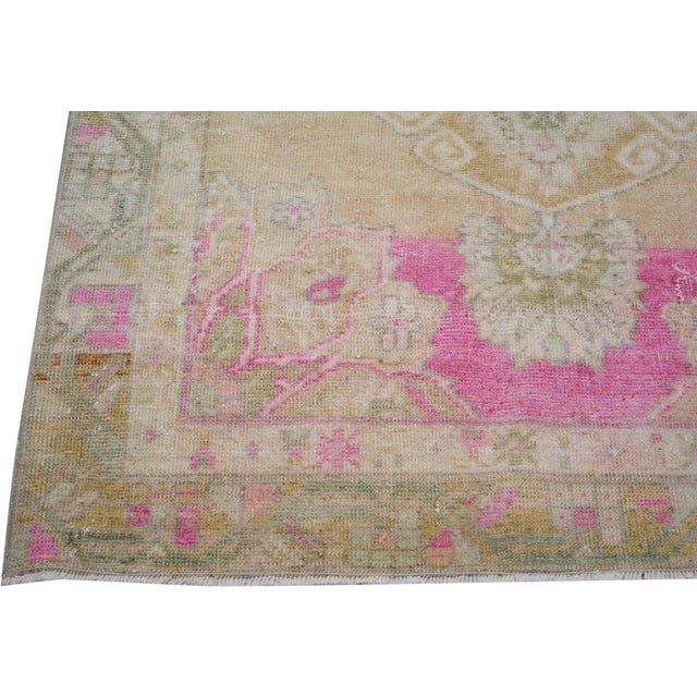 Turkish Vintage Turkish Anatolian Hand Knotted Wool Rug, 3'1''x10'3'' For Sale - Image 3 of 5