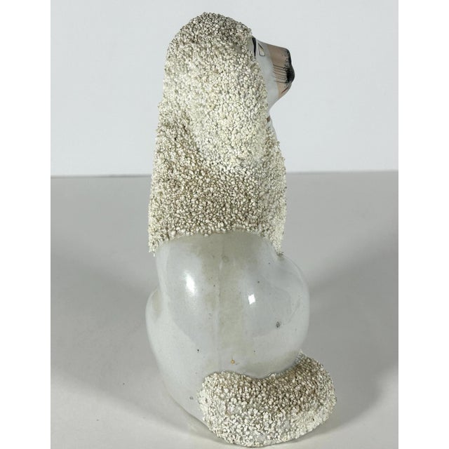 Antique Staffordshire Confetti Poodle Figurine: Hand-Painted Pottery c. 1880 For Sale - Image 4 of 10