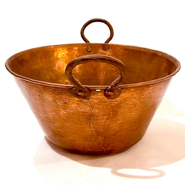 French Provincial French Copper Jam Pot For Sale - Image 3 of 7
