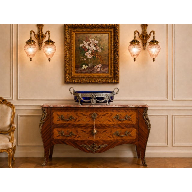 1900s French Louis XVI Fruitwood Marble Commode For Sale - Image 14 of 17