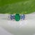 2020s Zambian Emerald Ring With Natural Diamonds & Blue Sapphires: Solid 14k Gold, Size 6.75 For Sale - Image 5 of 9