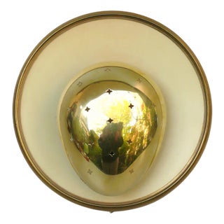 Brass Wall Lamp with Star Decoration, 1960s For Sale