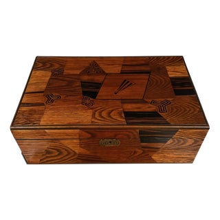 Japanese Meiji Marquetry Travel Secretary Desk, 1890s For Sale