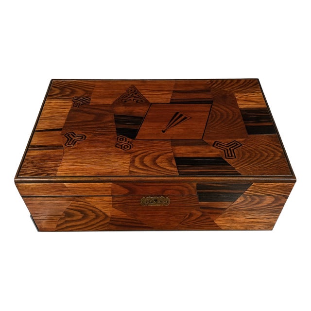 Japanese Meiji Marquetry Travel Secretary Desk, 1890s For Sale