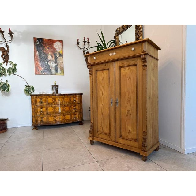 Biedermeier-Style Farmhouse Cabinet in Wood, 1850 For Sale - Image 14 of 14