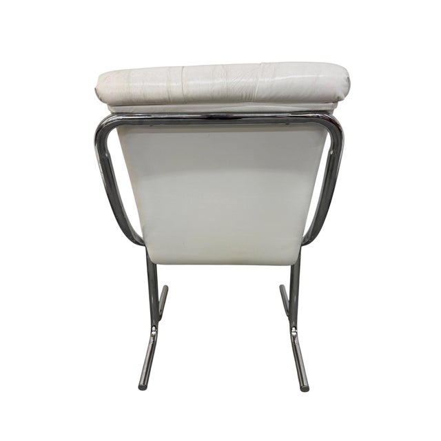 Mid-Century Modern Daystrom White Vinyl Tubular Chrome Dining Chairs - Set of 6 For Sale In Philadelphia - Image 6 of 7