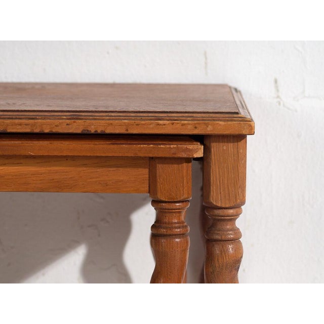 Nesting Tables in Oak, Set of 2 For Sale - Image 9 of 13