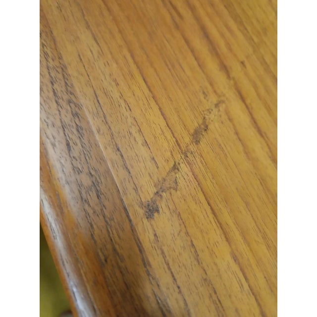Brown Vintage Danish Teak Table with Extensions, 1960s For Sale - Image 8 of 9
