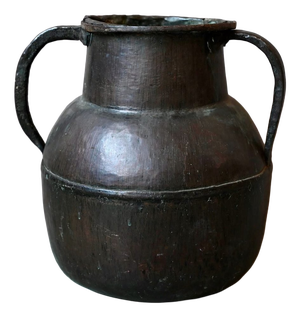 Large Hammered Copper Water Jar, 1920s