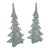 Vintage Crystal Clear Glass Christmas Trees - A Pair For Sale