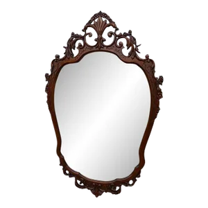 Antique Victorian Style Carved Wood Mirror