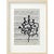 14.6" by 17.3" Natural Wood Shadow Box Framed Original Drawings 'Black and White Floral Abstractions on Music Score Sheets' #4 - Wall Gallery For Sale - Image 4 of 11