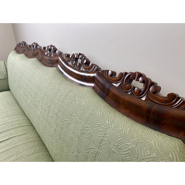 Antique Louis-Phillipe I Flame Mahogany Sofa Circa 1840s For Sale - Image 9 of 12