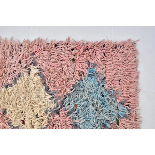 Pink 1950s Colourful Anatolian Hallway Runner Rug For Sale - Image 8 of 10