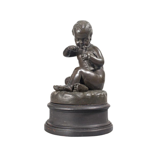 Late 19th Century French Bronze Cherub Putto For Sale - Image 13 of 13