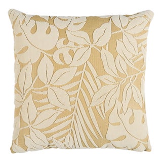 Schumacher Miramar I/O Velvet Pillow In White Sand For Sale