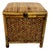 1980s Vintage Boho Chic Coastal Ralph Lauren Style Rattan, Bamboo, Wicker Storage Bench For Sale