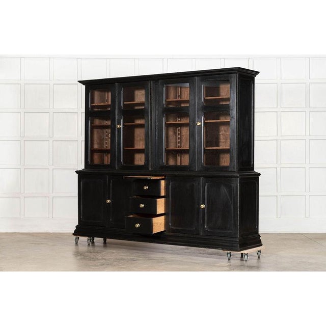 19th Century French Ebonised Fruitwood Housekeepers Cupboard, 1880 For Sale - Image 7 of 18