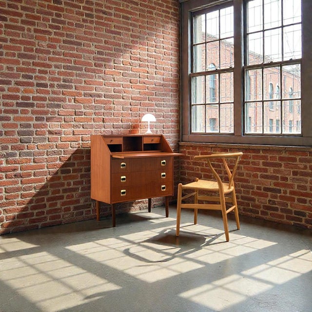 Danish Teak Secretary, 1960s For Sale - Image 4 of 16