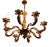Antique Eight Bulbs Chandelier with Floral Decoration For Sale